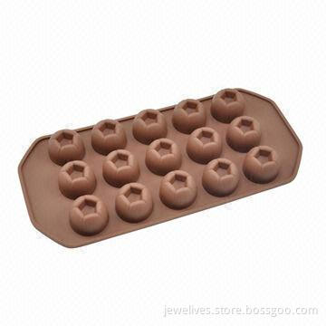 Popular silicone dimpled round candy molds
